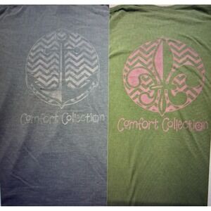 2 Comfort Color Comfort Collection women's graphic t-shirts sz. L